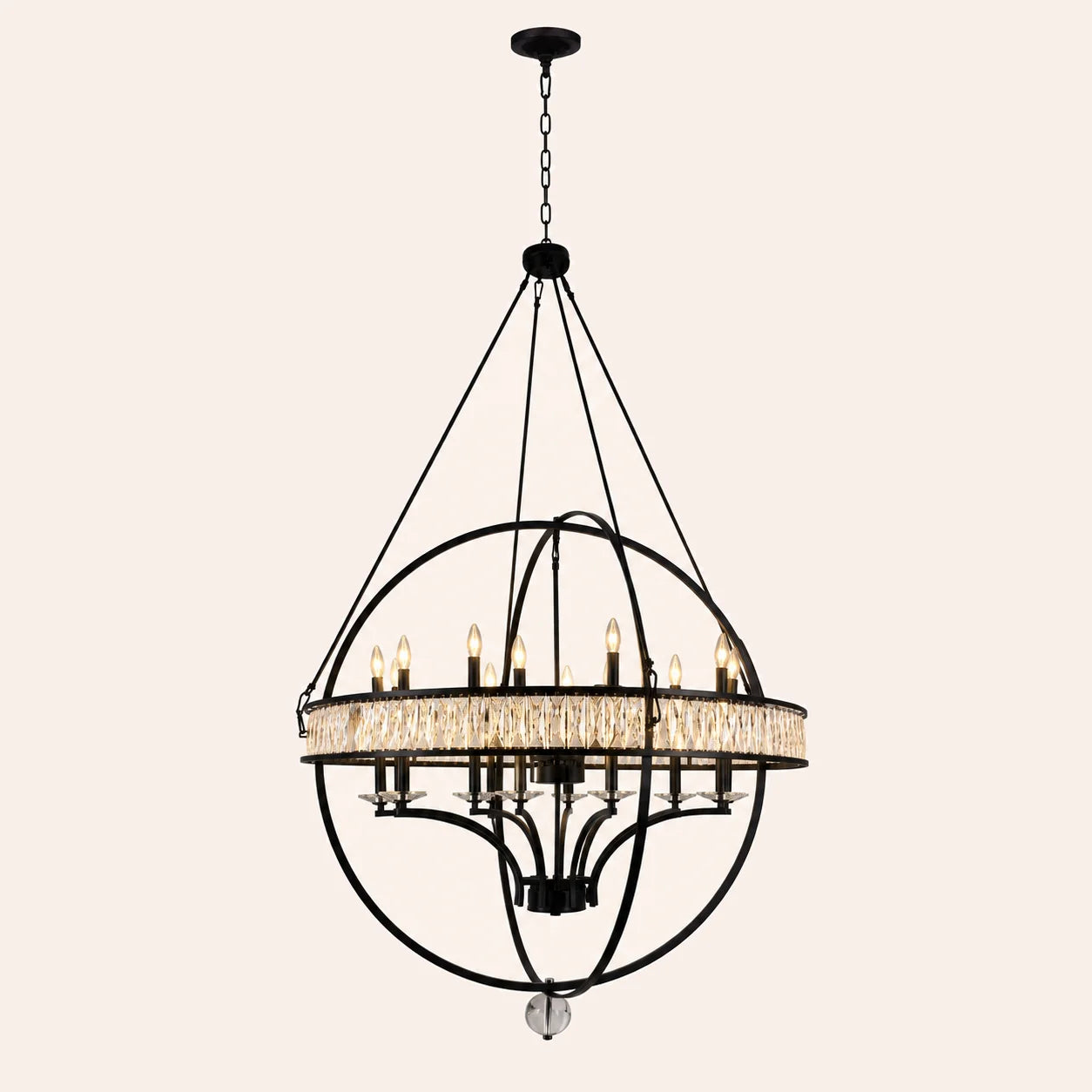 Arkansas 12 Light Black Chandelier