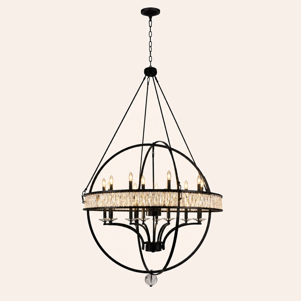 Arkansas 12 Light Black Chandelier