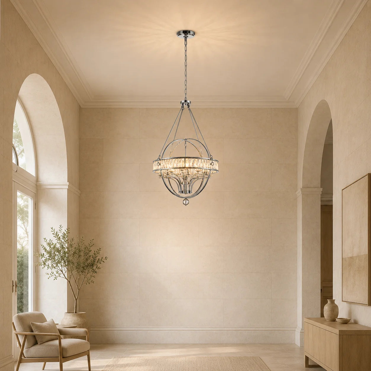 Arkansas 12 Light Chrome Chandelier
