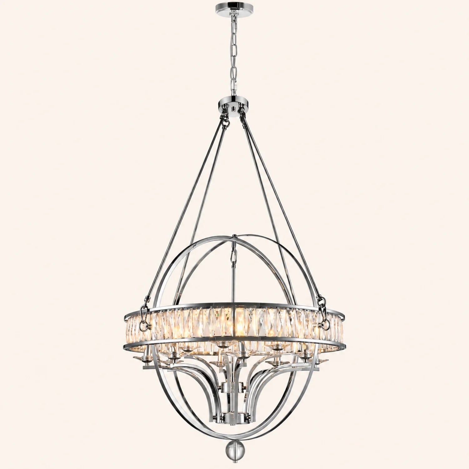 Arkansas 12 Light Chrome Chandelier