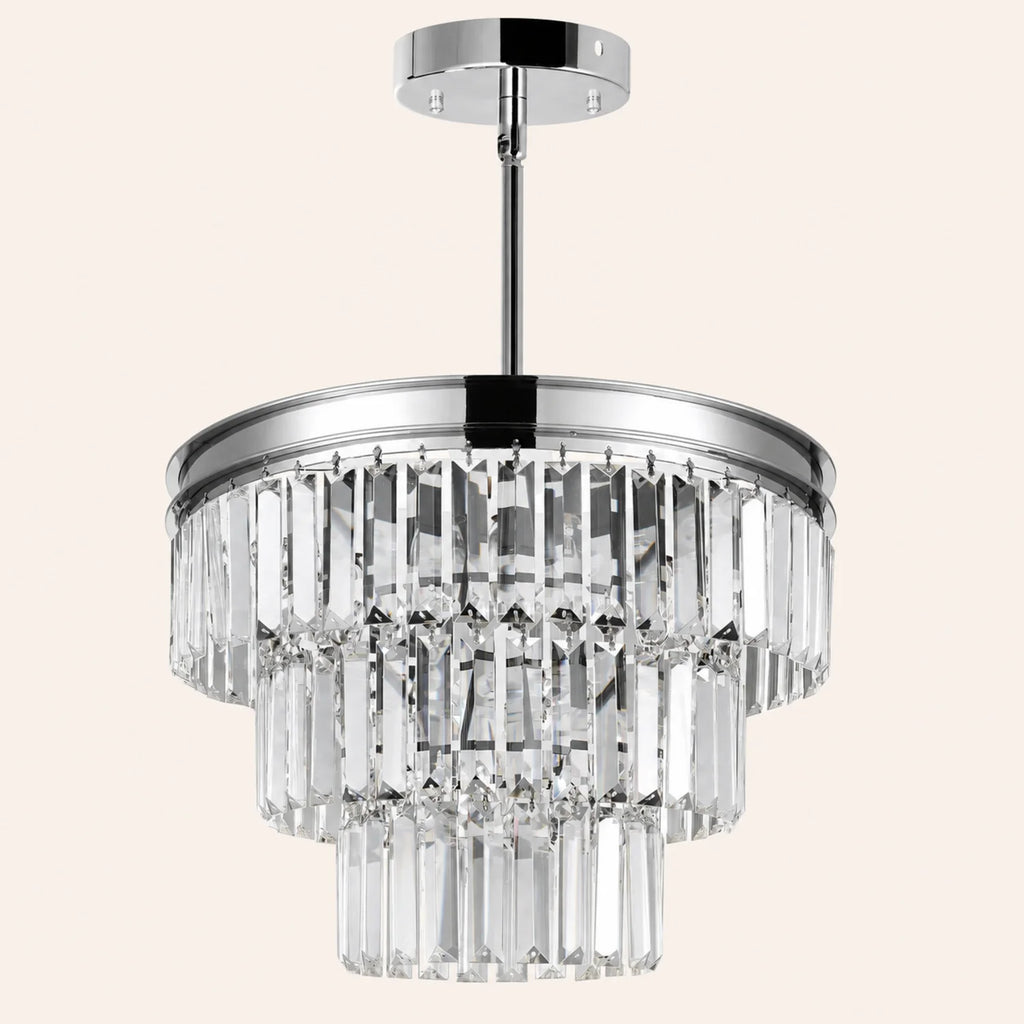 Weiss 5 Light 18in Chrome Down Chandelier