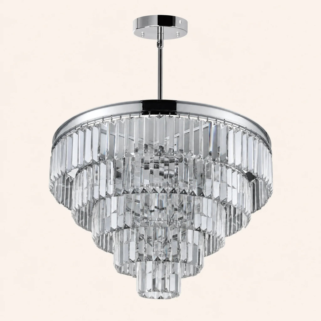 Weiss 12 Light Chrome Down Chandelier