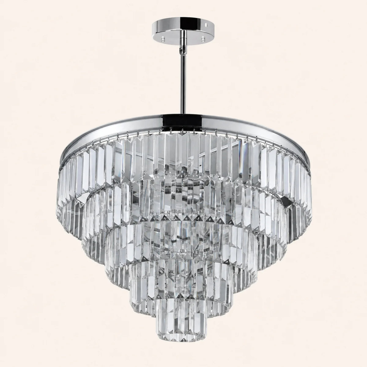 Weiss 12 Light Chrome Down Chandelier