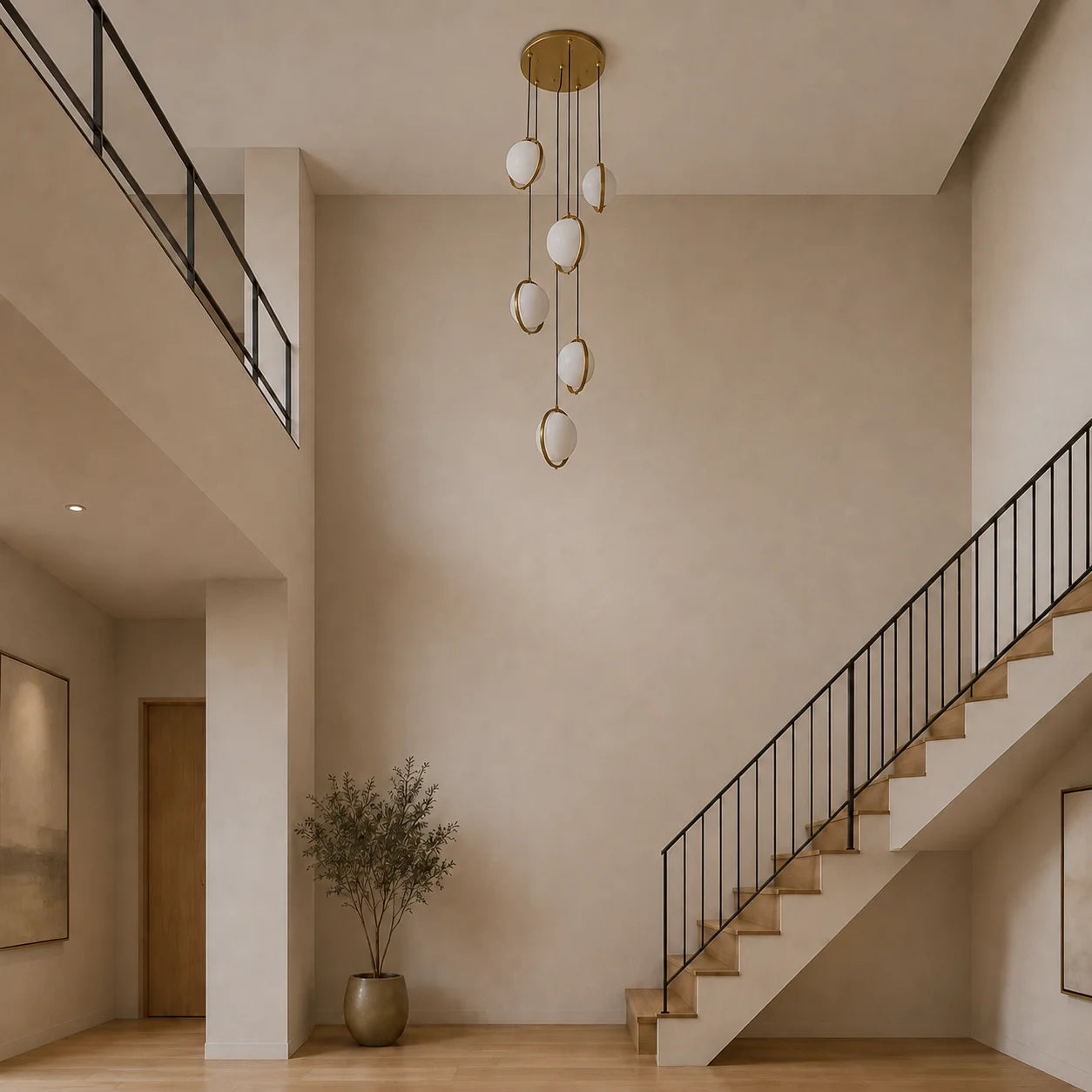 Da Vinci 6 Light 24in Brass Multi Light Pendant