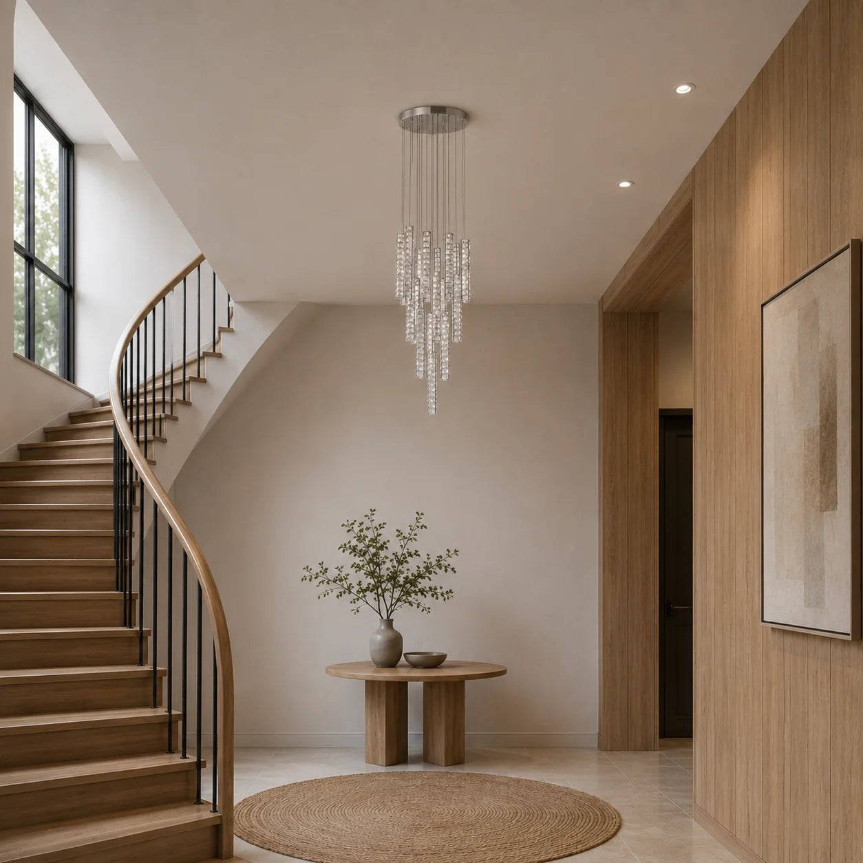 Celina Integrated LED 20in 19 Pendant Chrome Chandelier