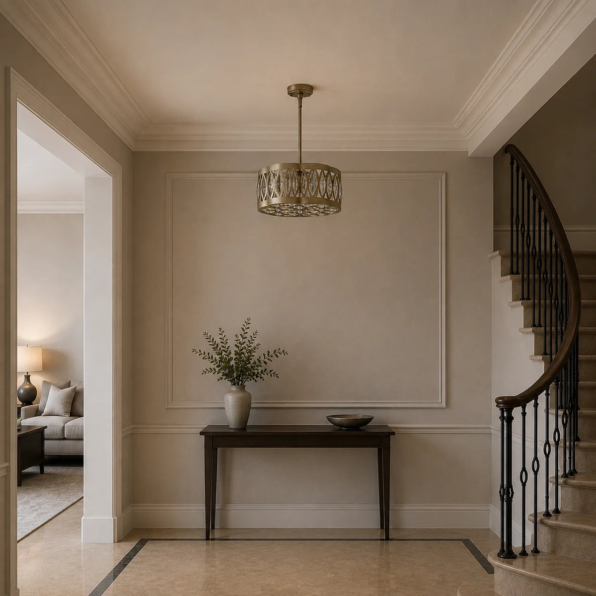 Nova 6 Light 16in Champagne Chandelier