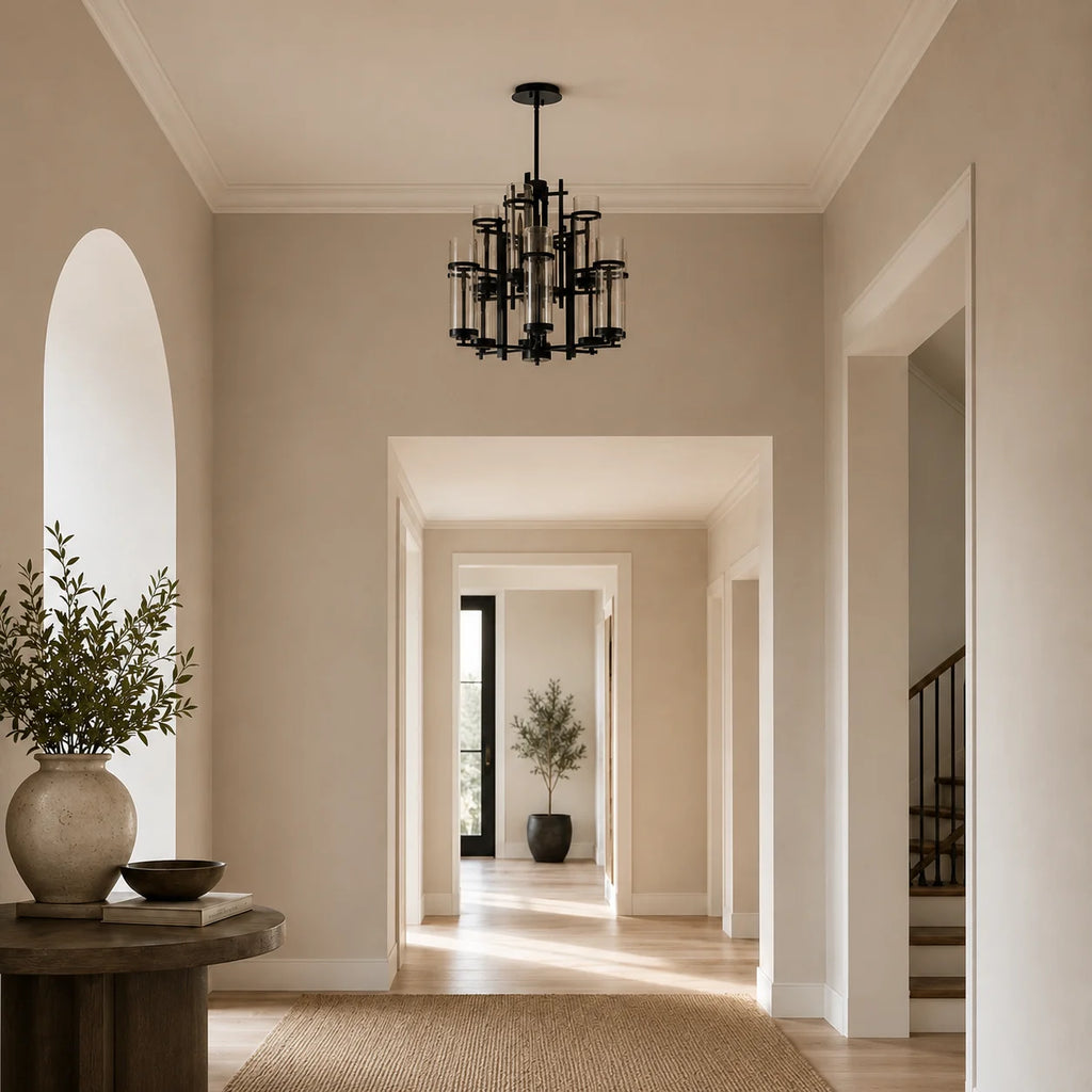 Sierra 12 Light 30in Black Chandelier