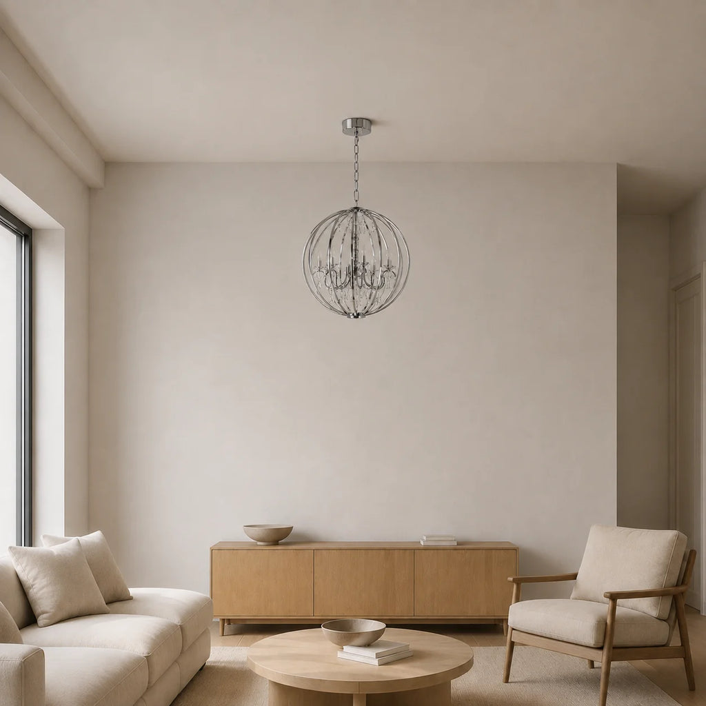 Abia 8 Light Chrome Chandelier