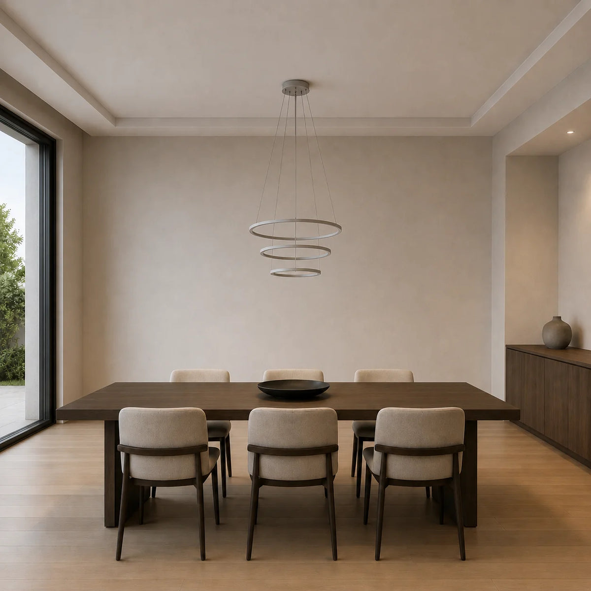 Chalice Integrated LED 31in White Chandelier